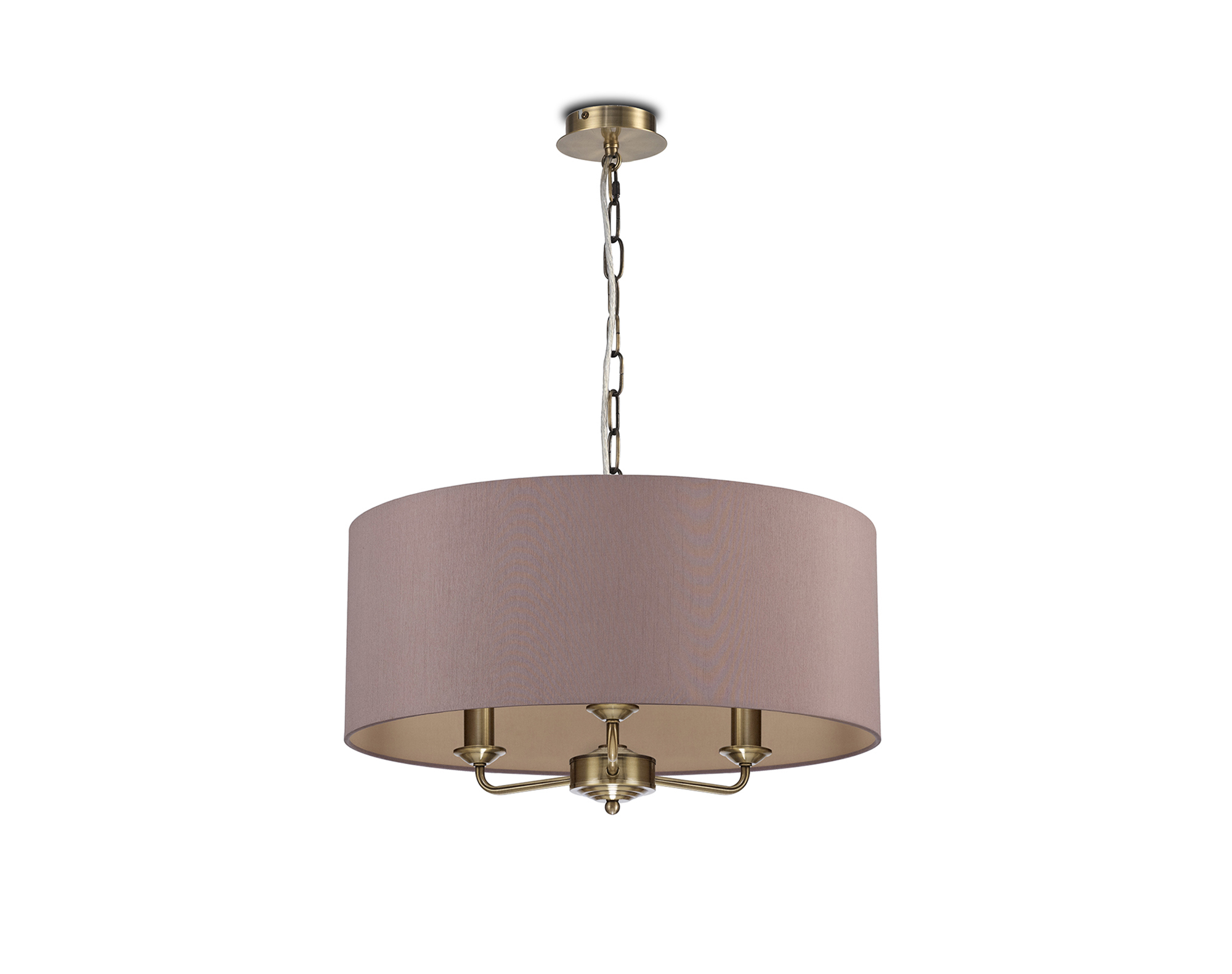 Banyan 50cm 3 Light Pendant Antique Brass, Taupe/Halo Gold DK0052  Deco Banyan
